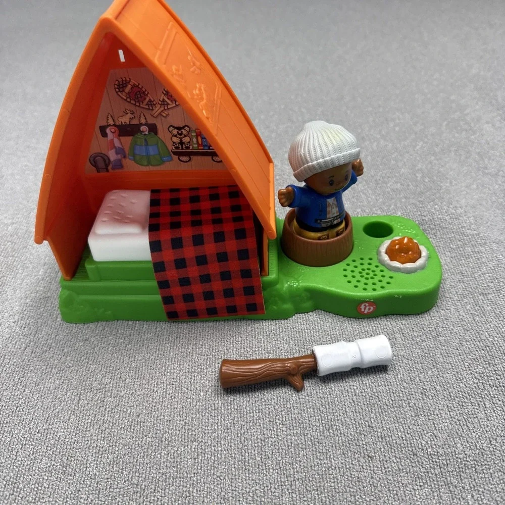 Fisher Price Little People A-Frame Cabin Lighted Campfire & Sounds, 2021